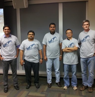 Members of the Atlanta MDF wearing their new MSSQL